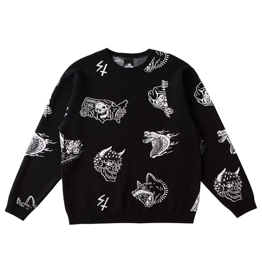 【LURKING CLASS】KNIT SWEATER BLACK