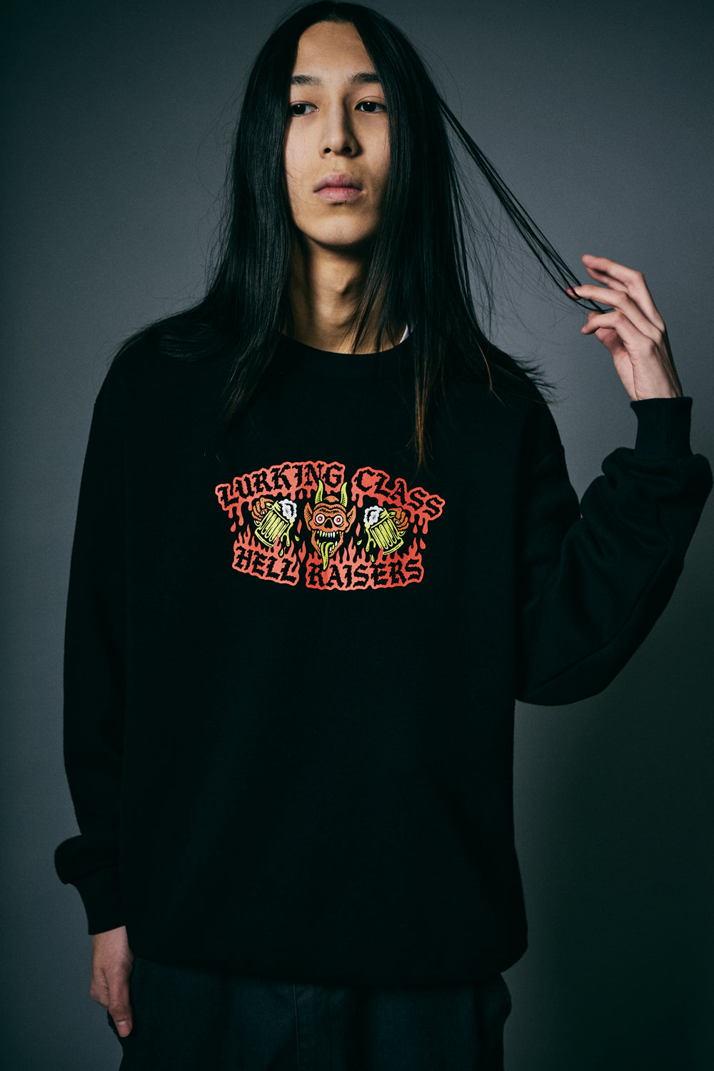 【LURKING CLASS】LC×TALLBOY HELL RAISERS CREW BLACK