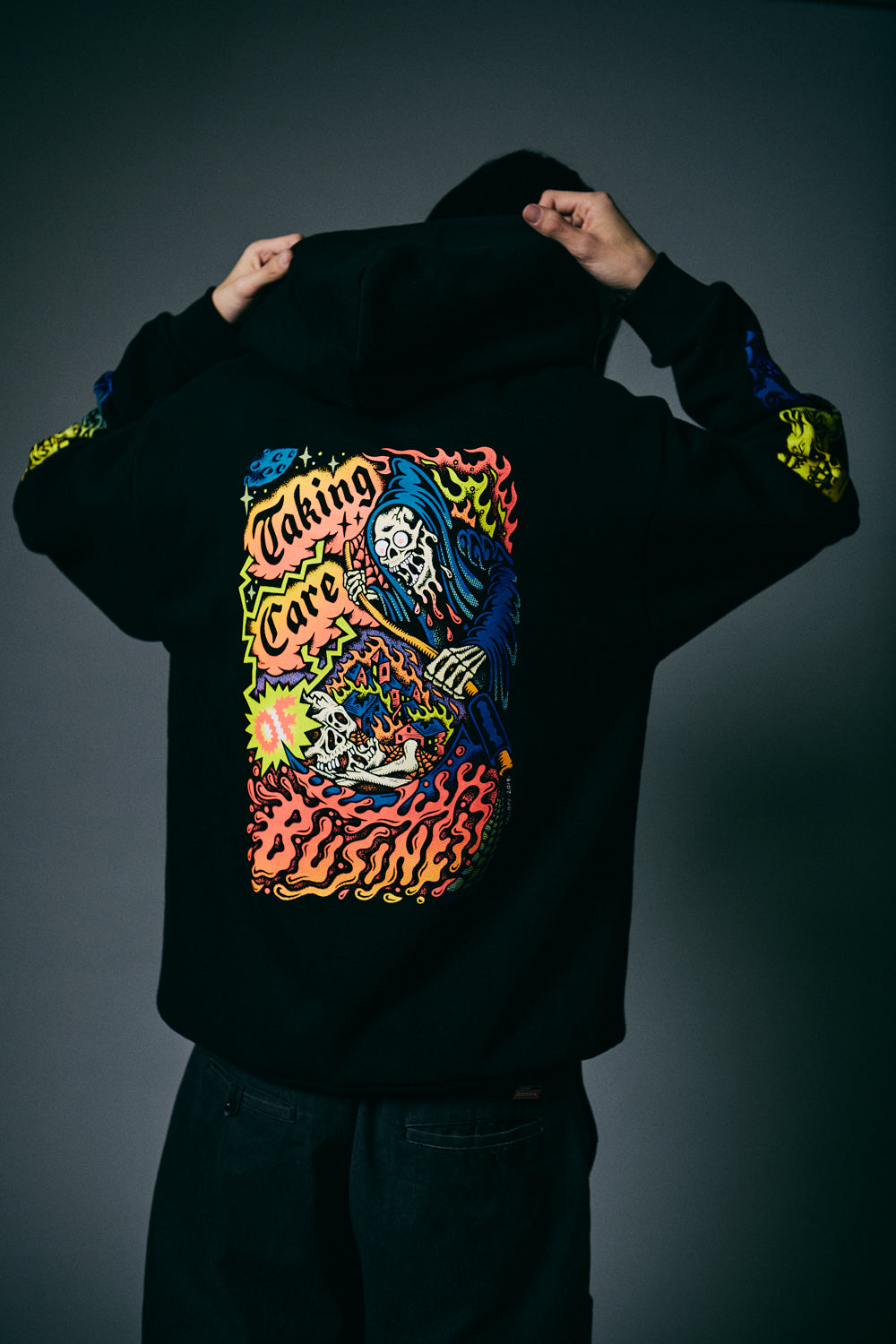 【LURKING CLASS】LC×TALLBOY TAKING CARE OF BUSINESS HOOD BLACK