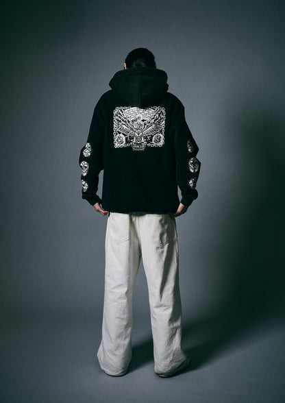 【LURKING CLASS】LC×TALLBOY UNCHAINED ACID WASH HOOD BLACK ACID