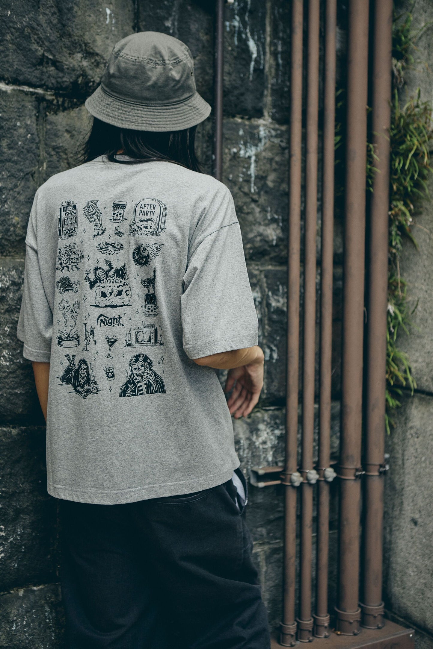 【LURKING CLASS】NIGHT MOVES FLASH S/S TEE GREY