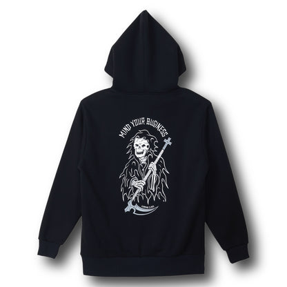 【LURKING CLASS】MIND YOUR BUSINESS HOOD BLACK