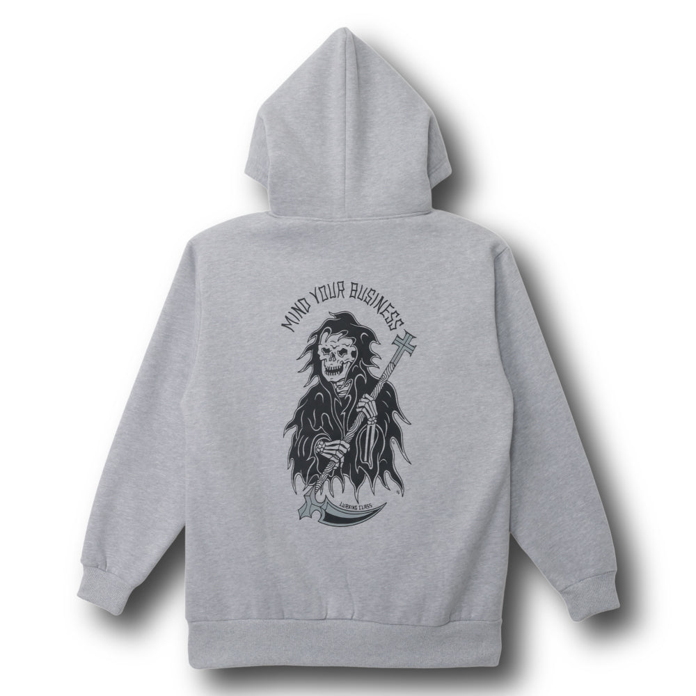 【LURKING CLASS】MIND YOUR BUSINESS HOOD GREY