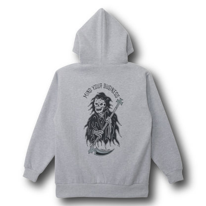 【LURKING CLASS】MIND YOUR BUSINESS HOOD GREY