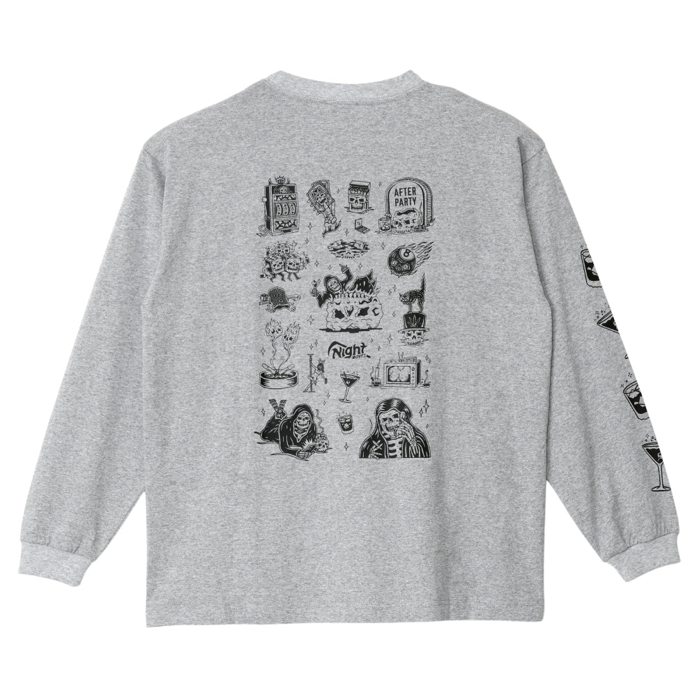 【LURKING CLASS】NIGHT MOVES FLASH L/S TEE GREY