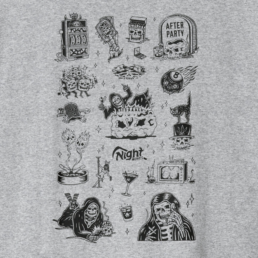 【LURKING CLASS】NIGHT MOVES FLASH L/S TEE GREY