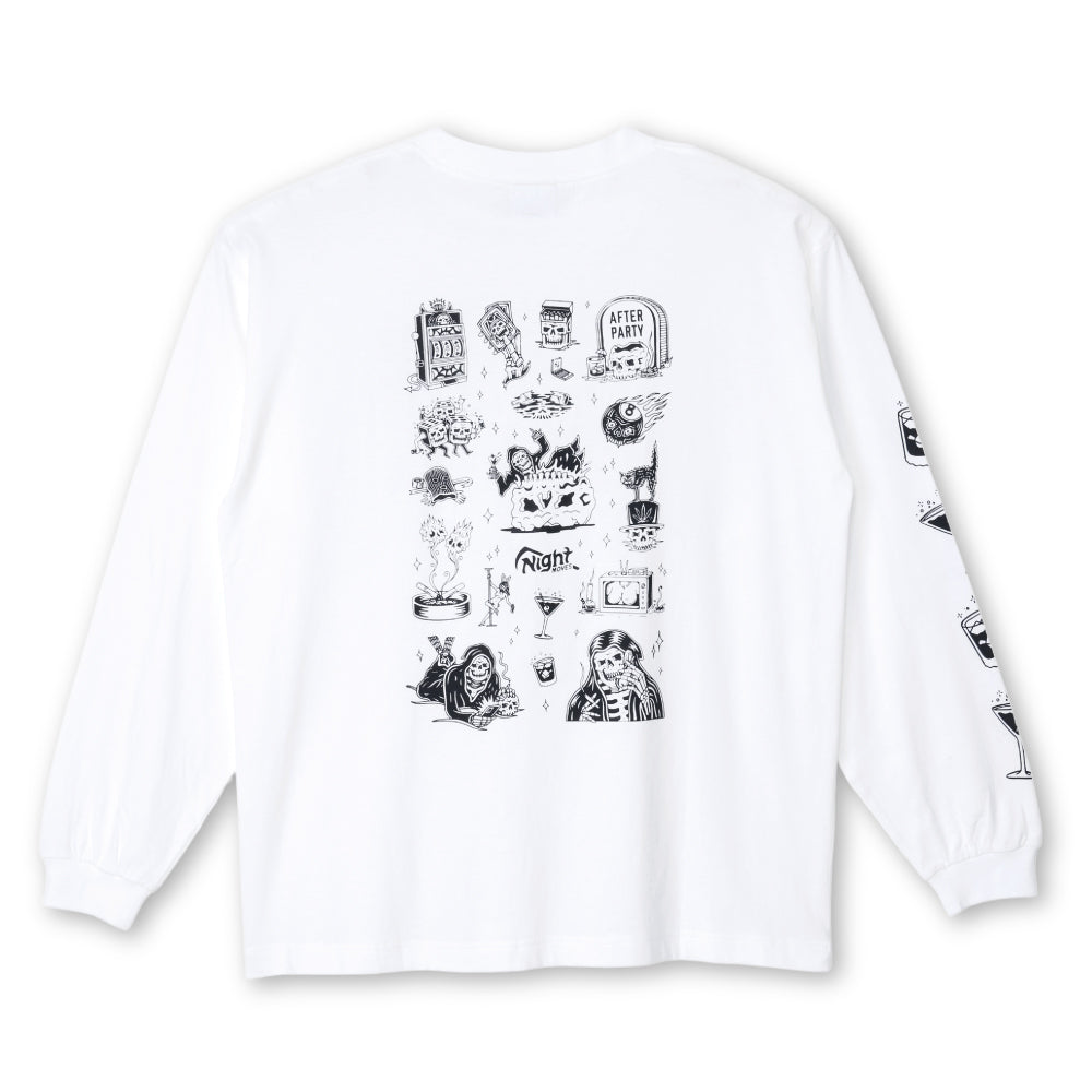 【LURKING CLASS】NIGHT MOVES FLASH L/S TEE WHITE