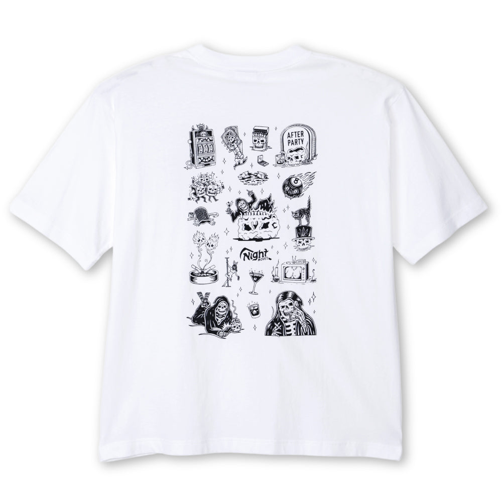 【LURKING CLASS】NIGHT MOVES FLASH S/S TEE WHITE