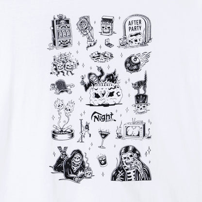 【LURKING CLASS】NIGHT MOVES FLASH S/S TEE WHITE