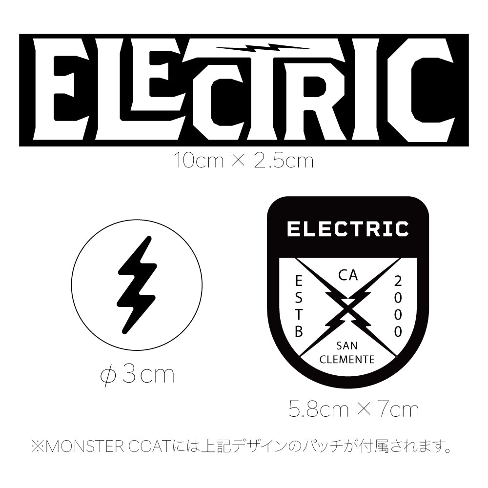 【ELECTRIC】PATCH MONSTER COAT BLACK