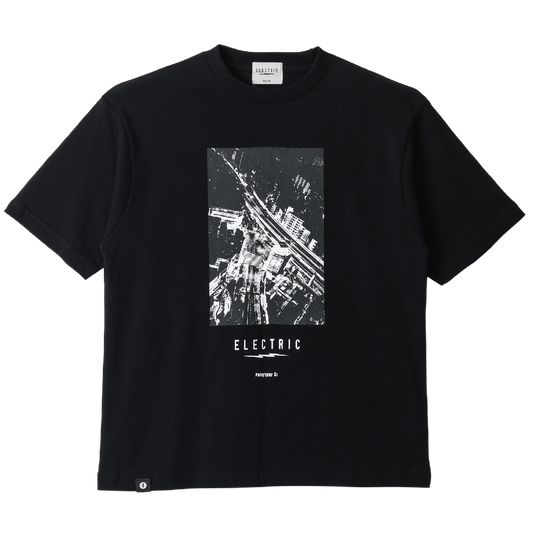 【ELECTRIC】PHOTOGRAPHER GO #1 S/S TEE(CITY) BLACK