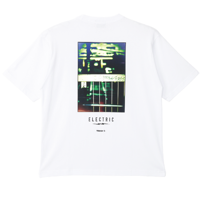 【ELECTRIC】PHOTOGRAPHER GO #2 S/S TEE(FENCE) WHITE