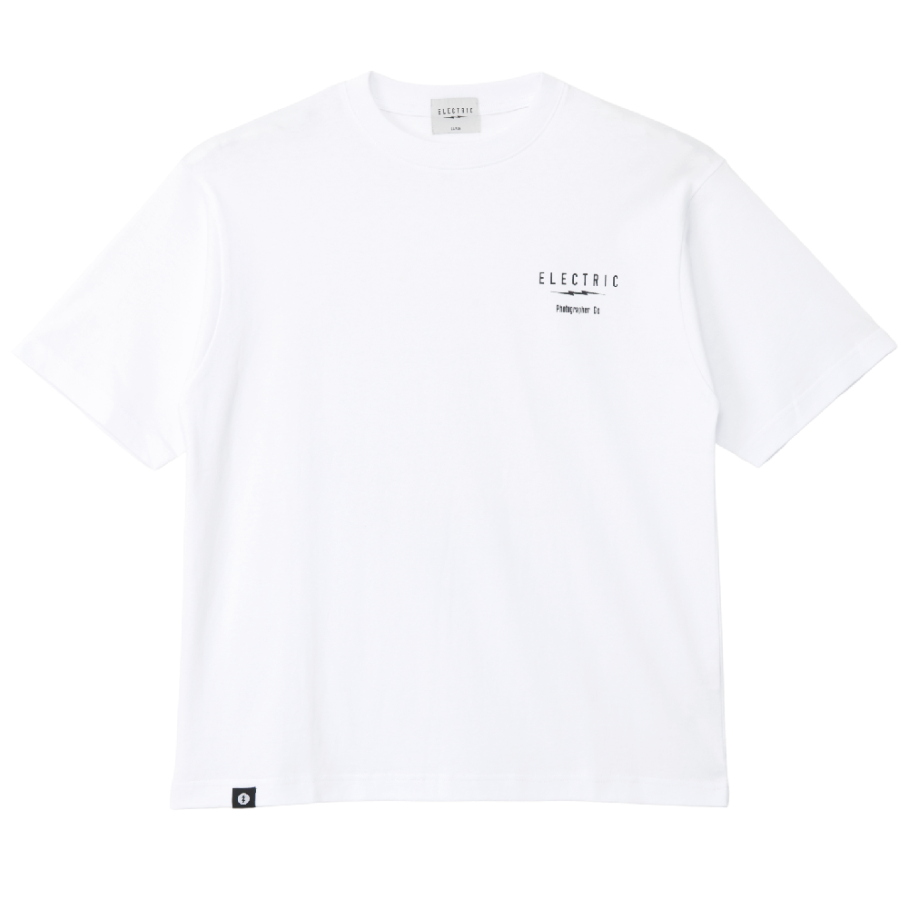 【ELECTRIC】PHOTOGRAPHER GO #2 S/S TEE(FENCE) WHITE