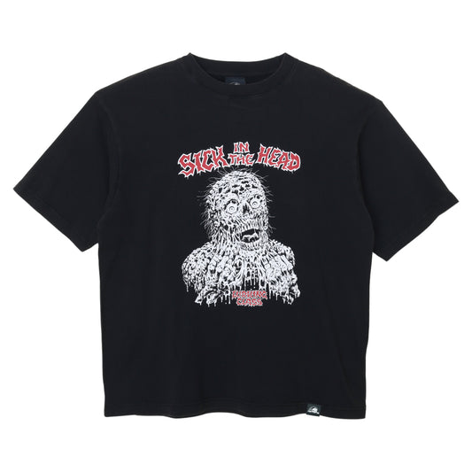 【LURKING CLASS】SICK IN THE HEAD ACID WASHED S/S TEE BLACK ACID