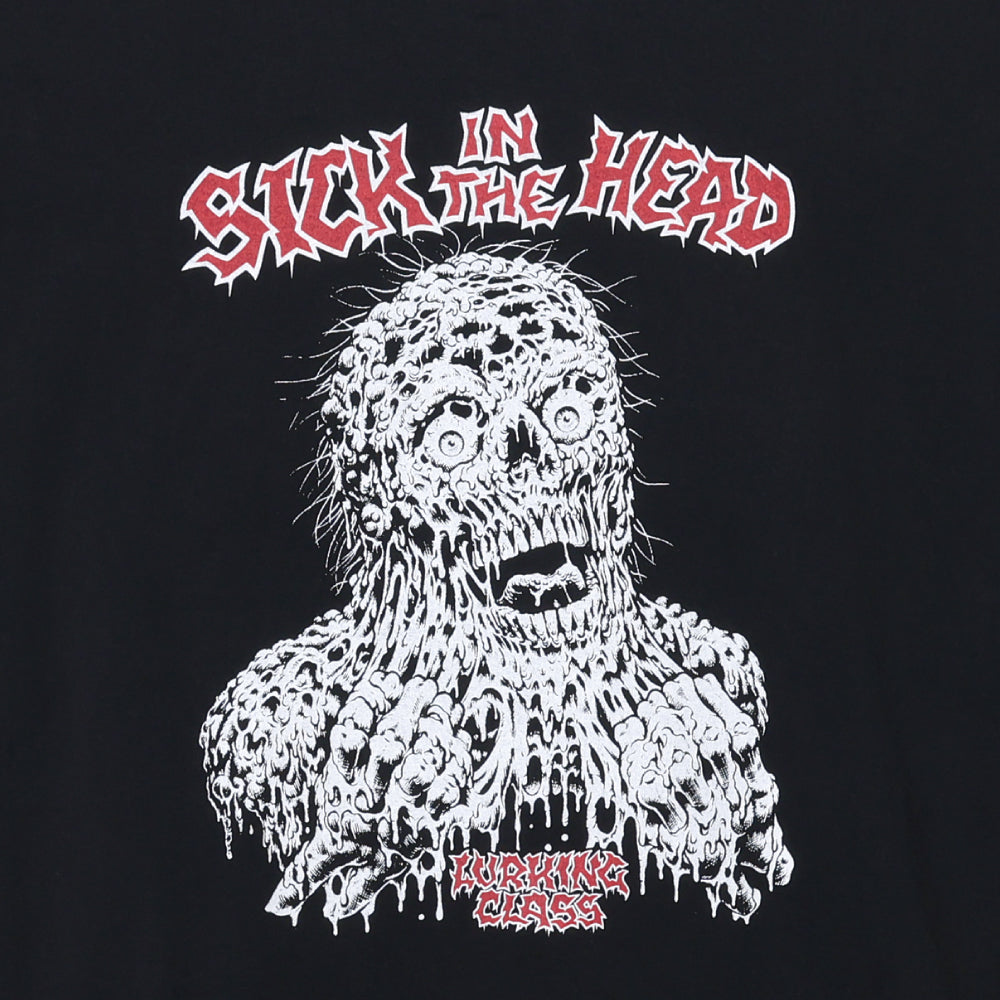 【LURKING CLASS】SICK IN THE HEAD ACID WASHED S/S TEE BLACK ACID