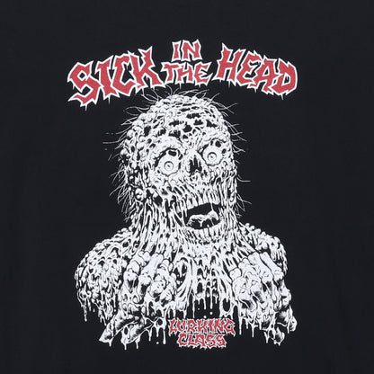 【LURKING CLASS】SICK IN THE HEAD ACID WASHED S/S TEE BLACK ACID