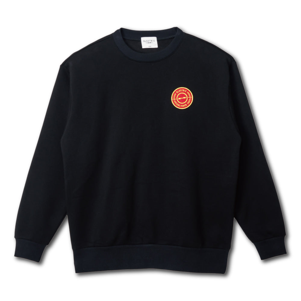 【ELECTRIC】STRIKE PATCH CREW BLACK/RED
