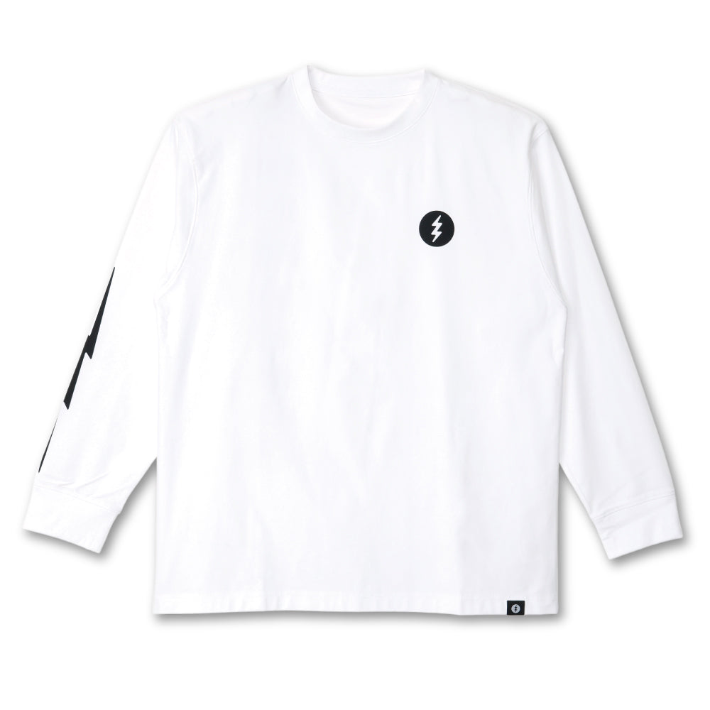 【ELECTRIC】VARTICAL LOGO DRY L/S TEE WHITE
