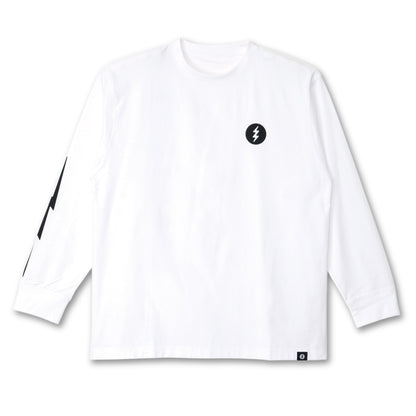 【ELECTRIC】VARTICAL LOGO DRY L/S TEE WHITE