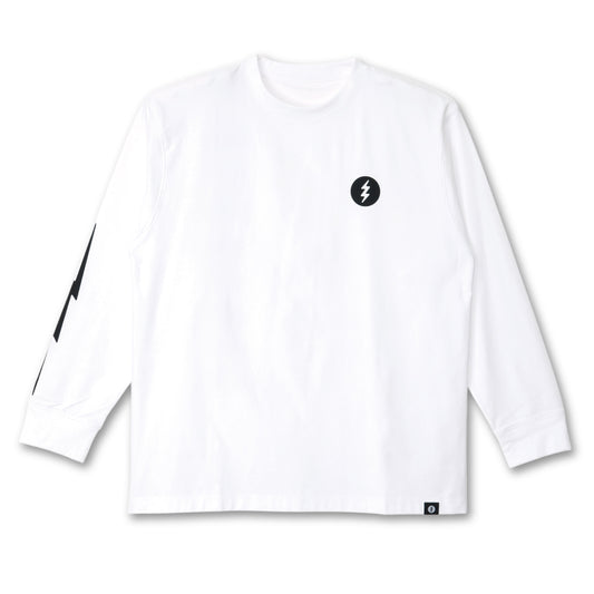 【ELECTRIC】VARTICAL LOGO DRY L/S TEE WHITE