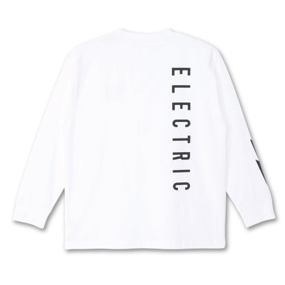 【ELECTRIC】VARTICAL LOGO DRY L/S TEE WHITE