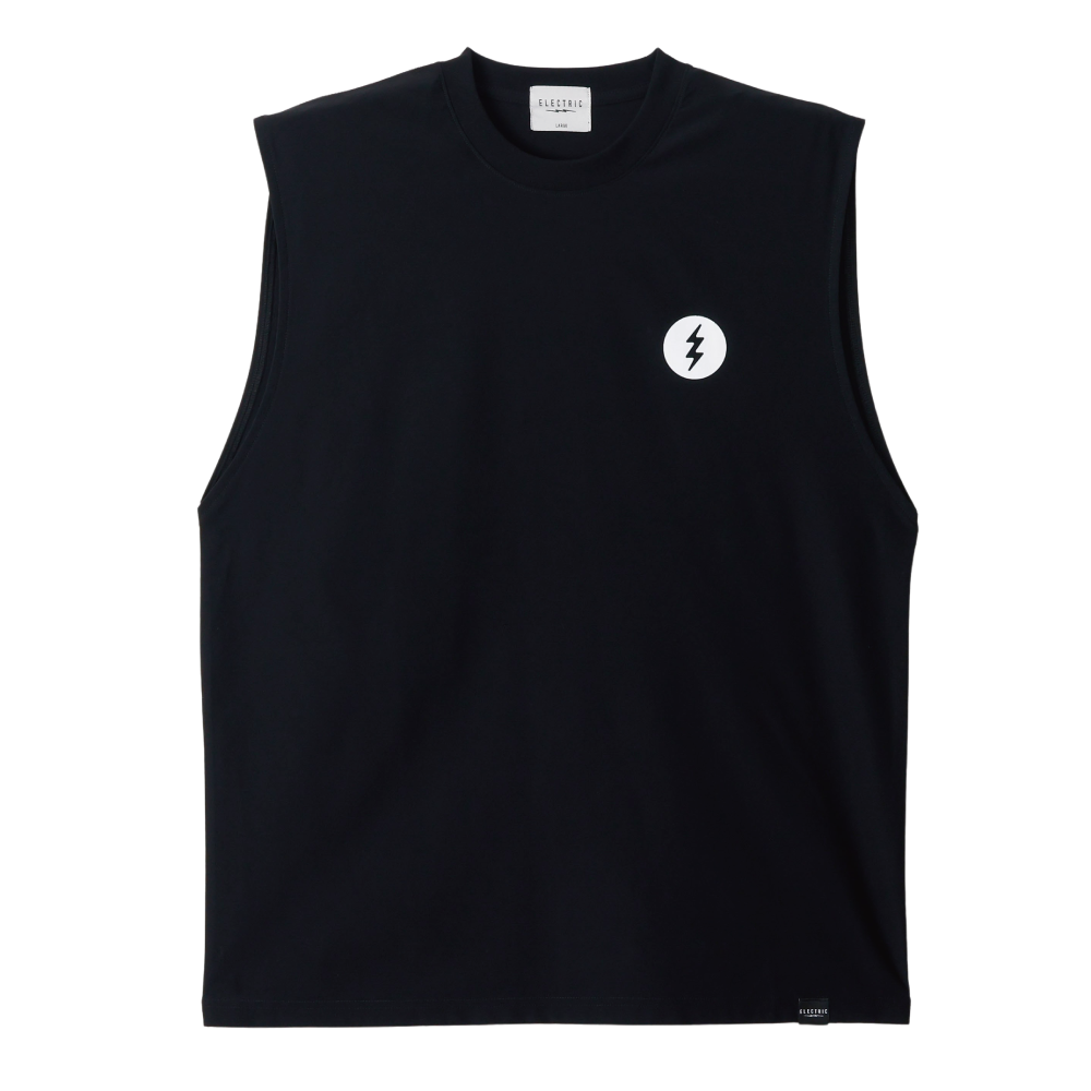 【ELECTRIC】VERTICAL LOGO DRY NO SLEEVE BLACK