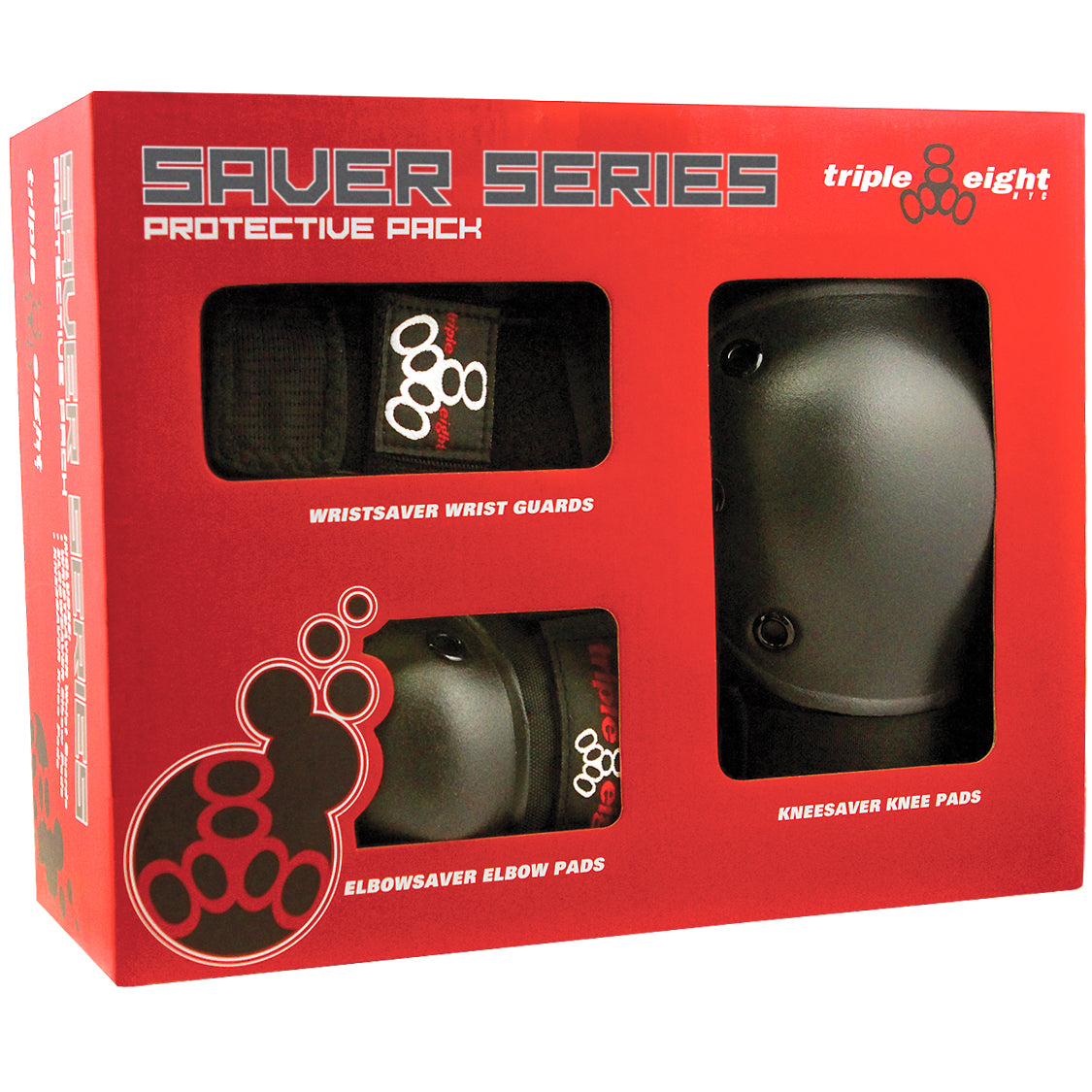 【triple eight】Jr SAVER PROTECTIVE 3-PACK BLACK