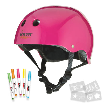 【triple eight】WIPEOUT SKATE THE DAY ERASE HELMET NEON PINK
